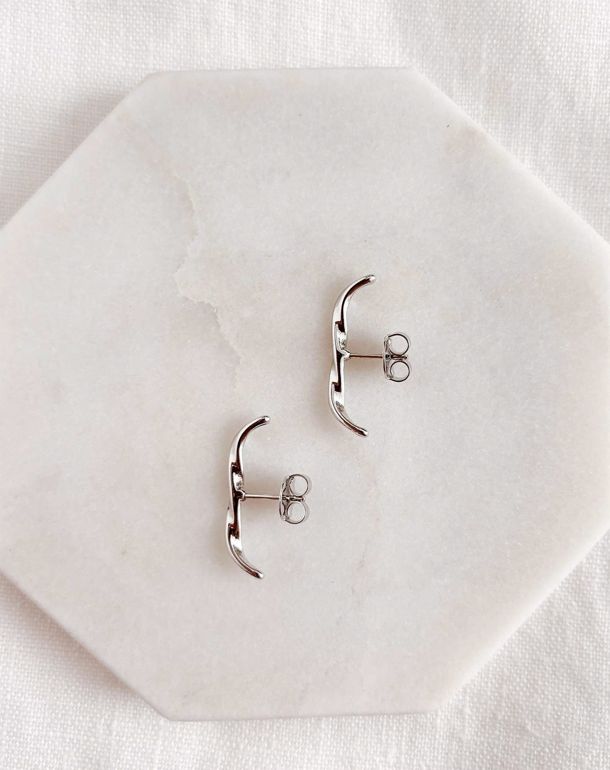 Ear Hook Torcido - Prata