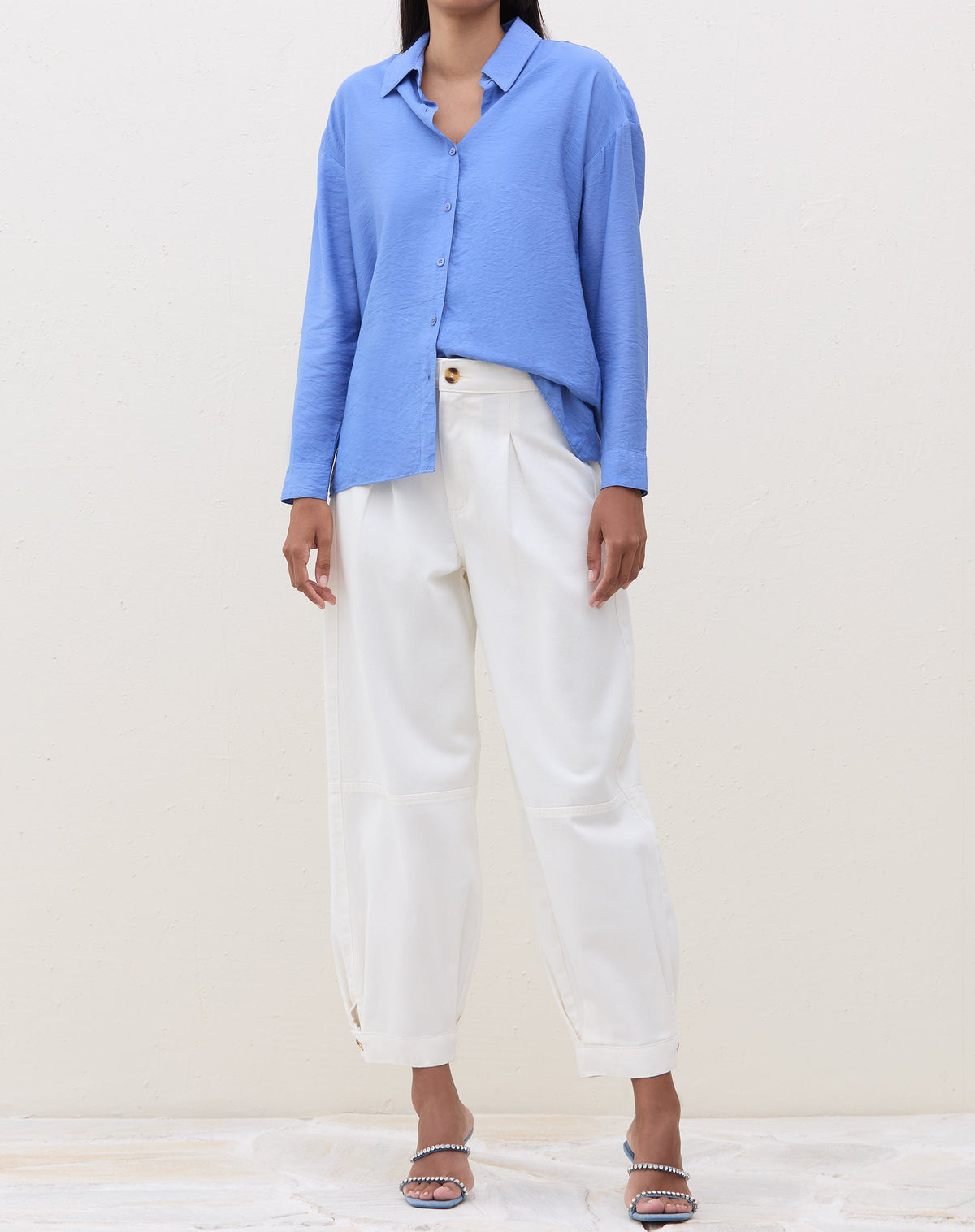 Camisa Manga Longa  - Azul Médio